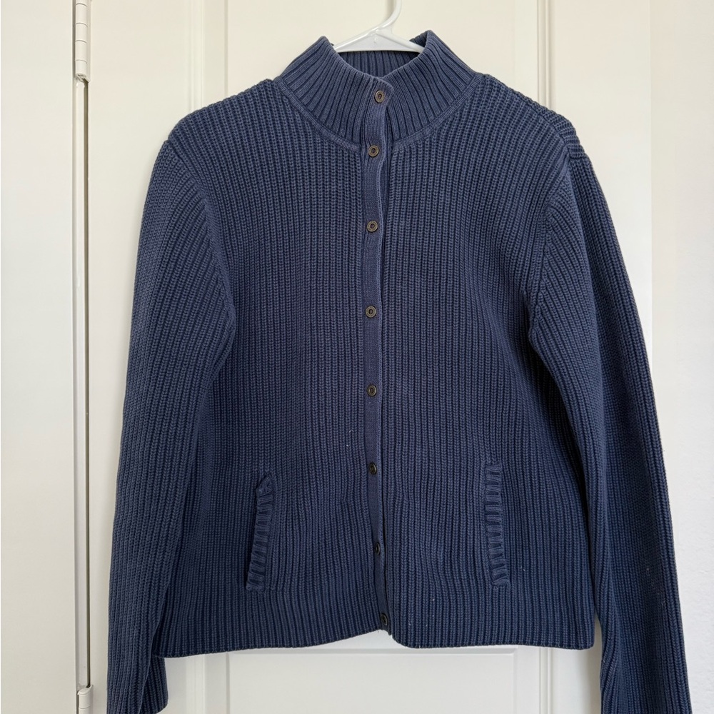 Ralph Lauren Navy Blue Ribbed Cardigan